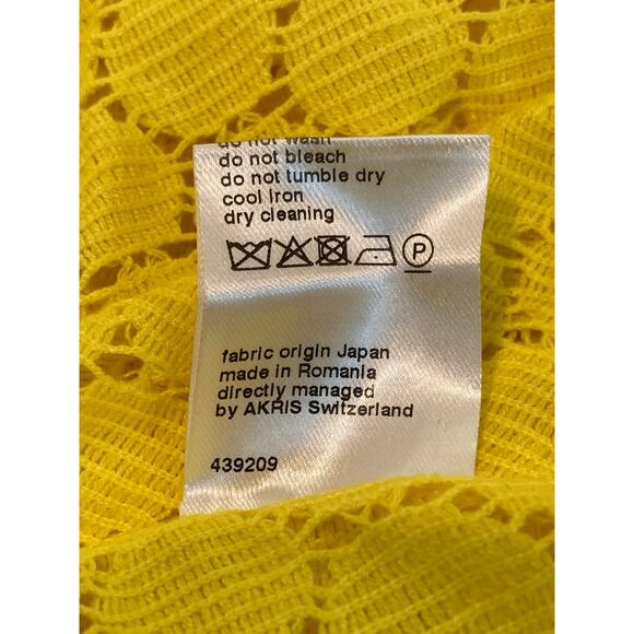 Akris Punto Dot Lace Sleeveless Midi Dress Size 6 US in Limone NWT - No Belt - Picture 8 of 8